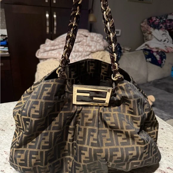 Fendi Zucca FF Mia Large Vintage